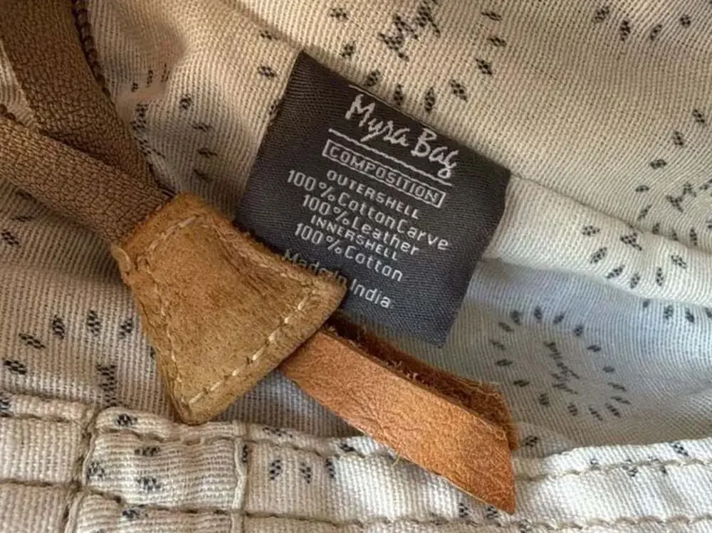 Myra Bag The Chicago Upcycled Canvas and Leather Messenger Shoulder Bag